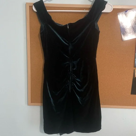 Windsor very dark green Velvet Mini Dress - Picture 3 of 5